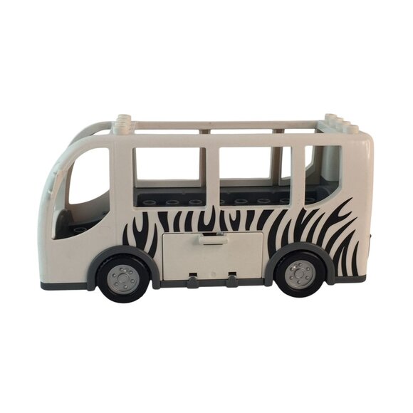 Lego Duplo Zoo Bus #10502 White Zebra Stripe Ostrich Lion Cub Zoo Keeper Figures - Picture 5 of 16